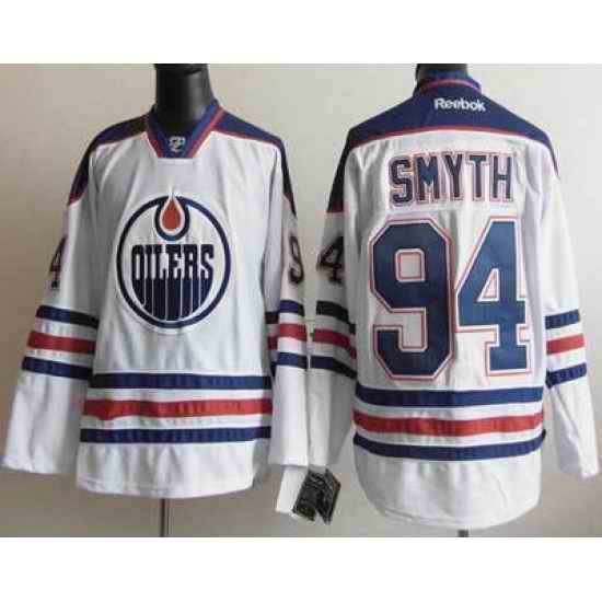 Edmonton Oilers 94 Smyth White NHL Jerseys